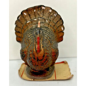 Vintage Gurley Thanksgiving Turkey Candle 2.5" SKU H563